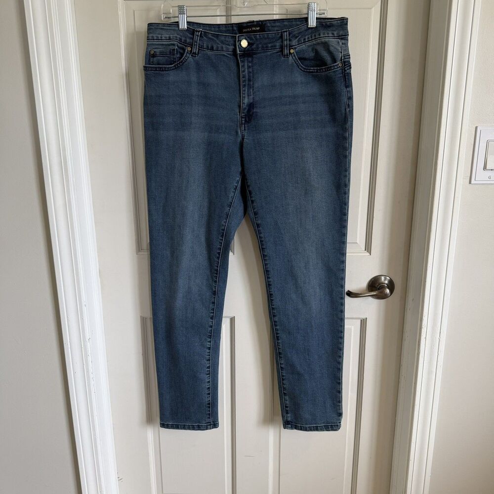 Women's Ivanka Trump Mid Rise Skinny Ankle Sculpting  Stretch Jeans Size 16